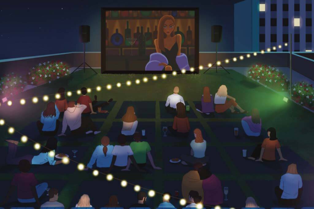A rendering of Hidden Cinema Rooftop Garden. (Hidden Cinema)