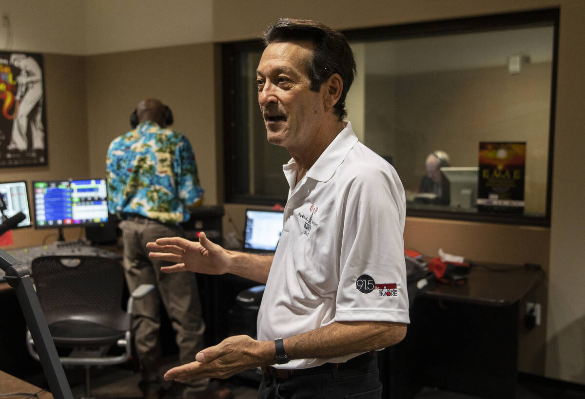 George Lyons discusses the history of his radio show "The Lyons' Den" on KUNV at Gree ...