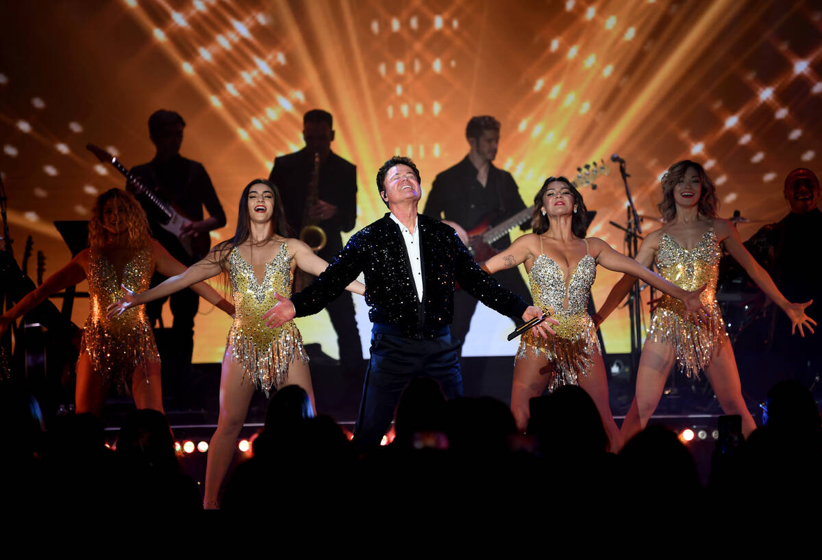 Donny Osmond performs at Harrah's on Aug. 31, 2021, in Las Vegas. (Denise Truscello)
