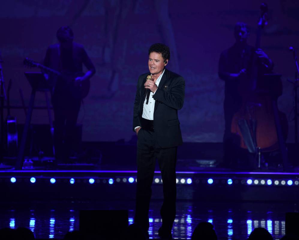 Donny Osmond performs at Harrah's on Aug. 31, 2021, in Las Vegas. (Denise Truscello)