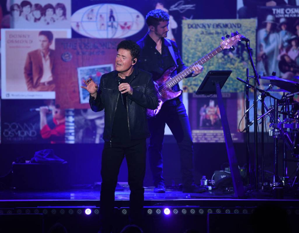 Donny Osmond performs at Harrah's on Aug. 31, 2021, in Las Vegas. (Denise Truscello)