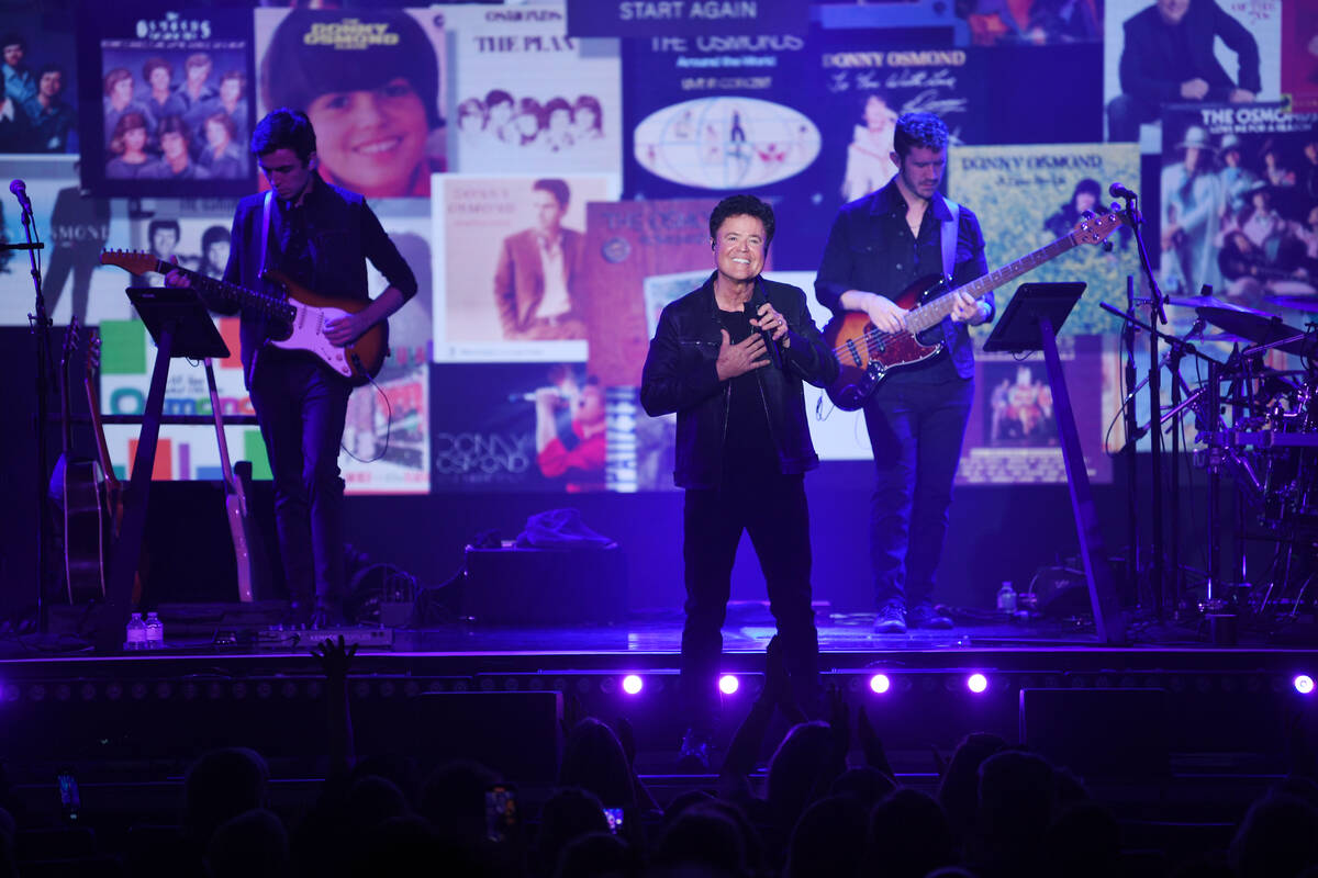 Donny Osmond performs at Harrah's on Aug. 31, 2021, in Las Vegas. (Denise Truscello)