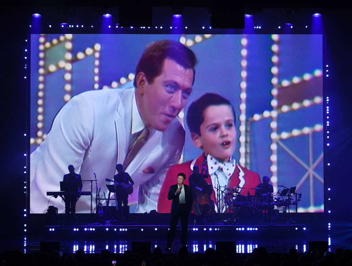 Donny Osmond performs at Harrah's on Aug. 31, 2021, in Las Vegas. (Denise Truscello)