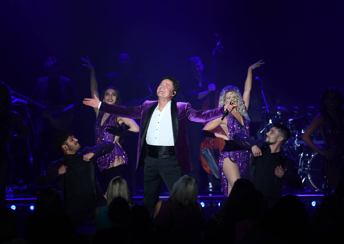Donny Osmond performs at Harrah's on Aug. 31, 2021, in Las Vegas. (Denise Truscello)