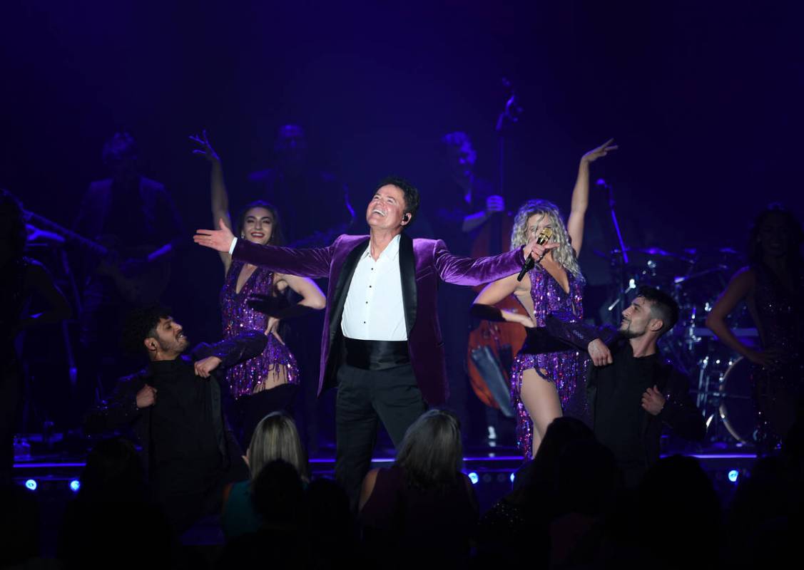 Donny Osmond performs at Harrah's on Aug. 31, 2021, in Las Vegas. (Denise Truscello)