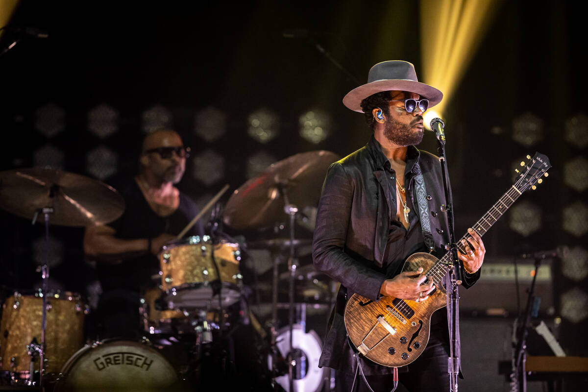 Gary Clark Jr. is shown at the Theater at Virgin Hotels Las Vegas on Saturday, Sept. 11, 2021. ...