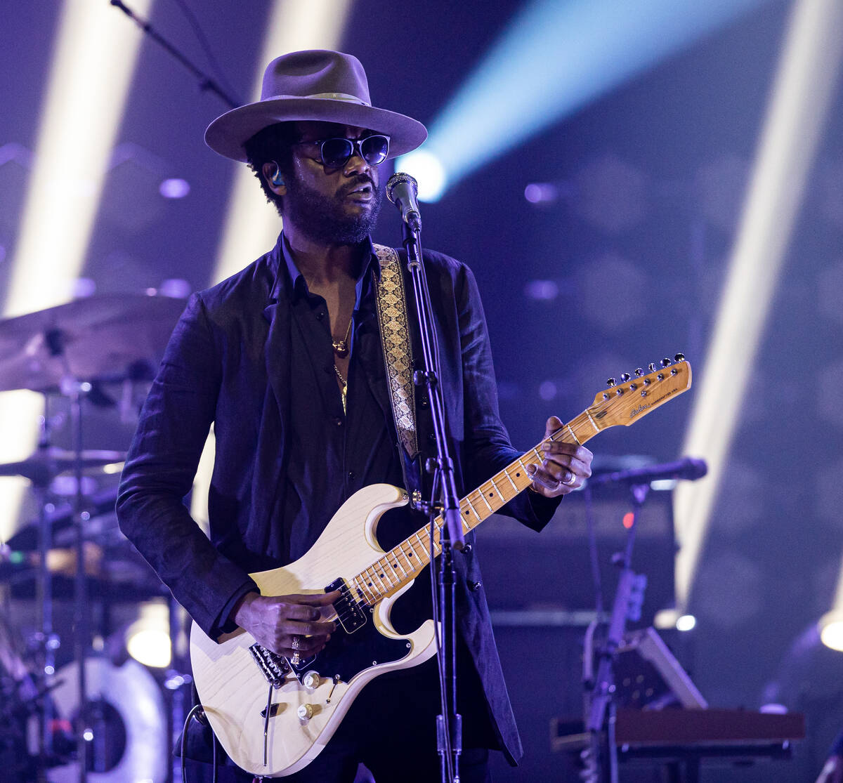 Gary Clark Jr. is shown at the Theater at Virgin Hotels Las Vegas on Saturday, Sept. 11, 2021. ...