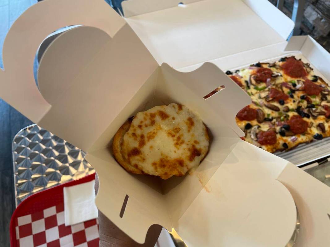 Twisted Sourdough Pizza specializes in pizza cones. (Janna Karel / Las Vegas Review-Journal)