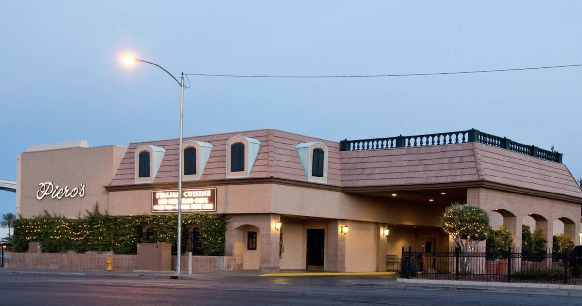 Piero's Italian Cuisine is at Paradise Road and Convention Center Drive. (Piero's Italian Cuisine)