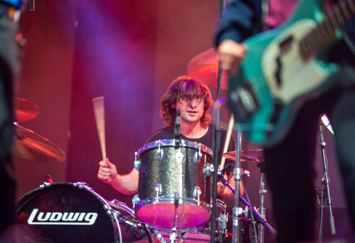 White Reaper drummer Nick Wilkerson performs with the band on the Huntridge Stage during day tw ...