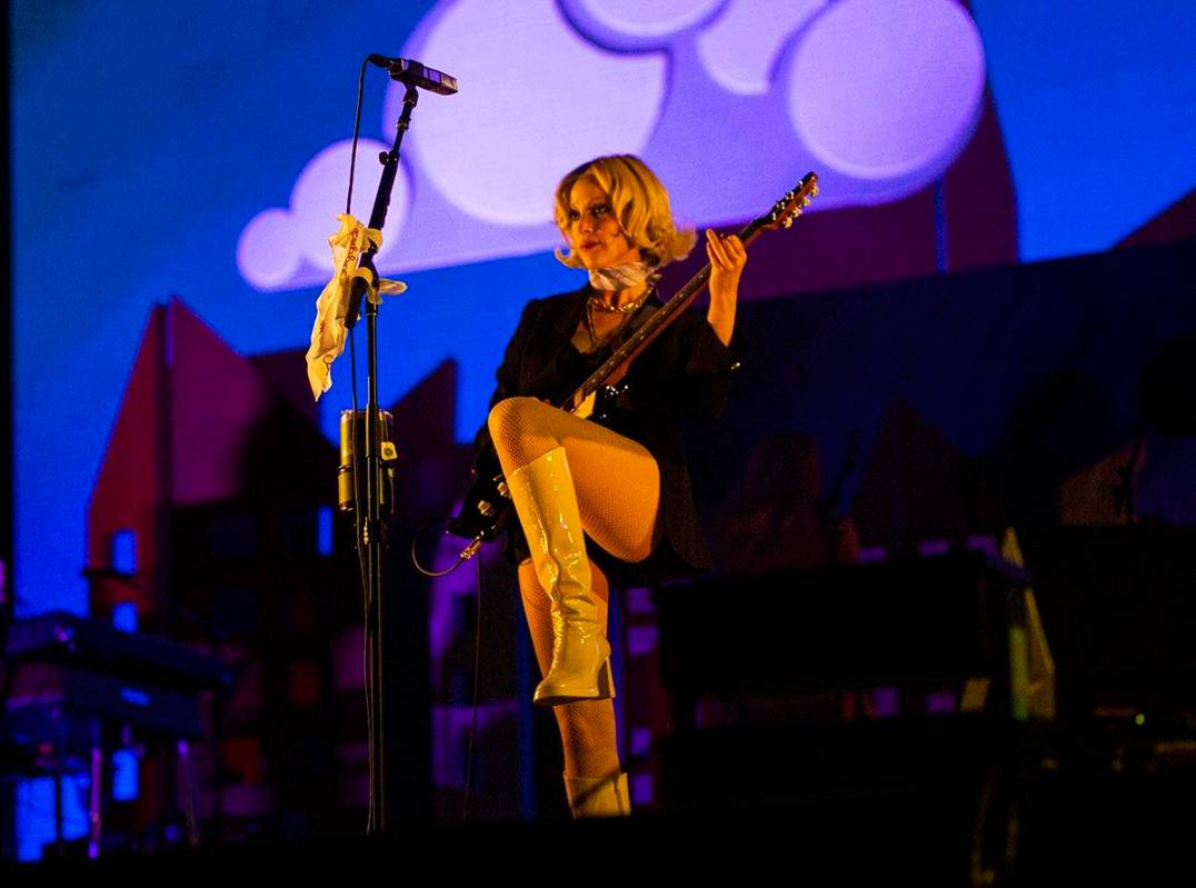St. Vincent performs at the downtown stage during the final day of the Life is Beautiful festiv ...