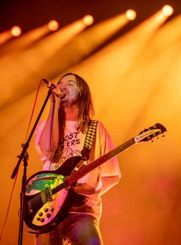 Tame Impala lead singer Kevin Parker performs on the Downtown Stage during day one of Life is B ...