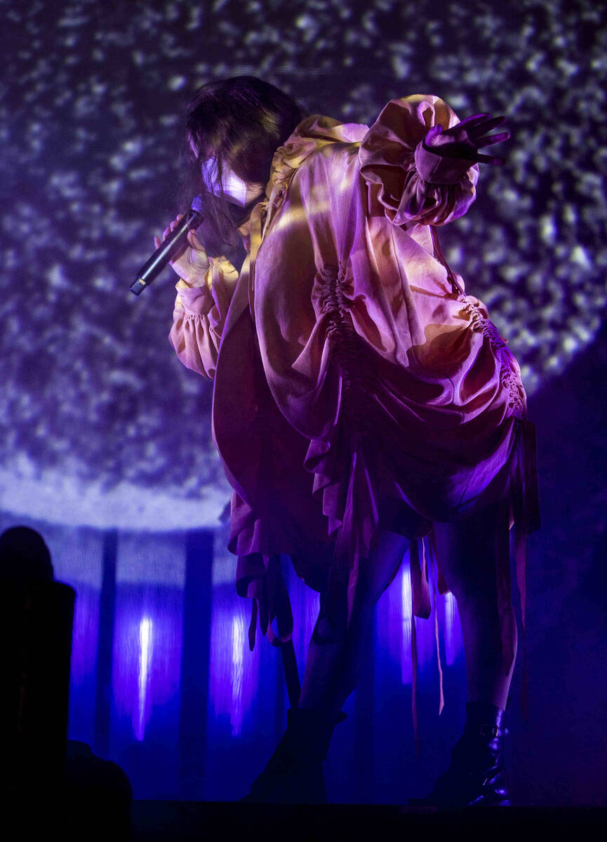 Megan James of Purity Ring performs on the Huntridge Stage during day one of Life is Beautiful ...