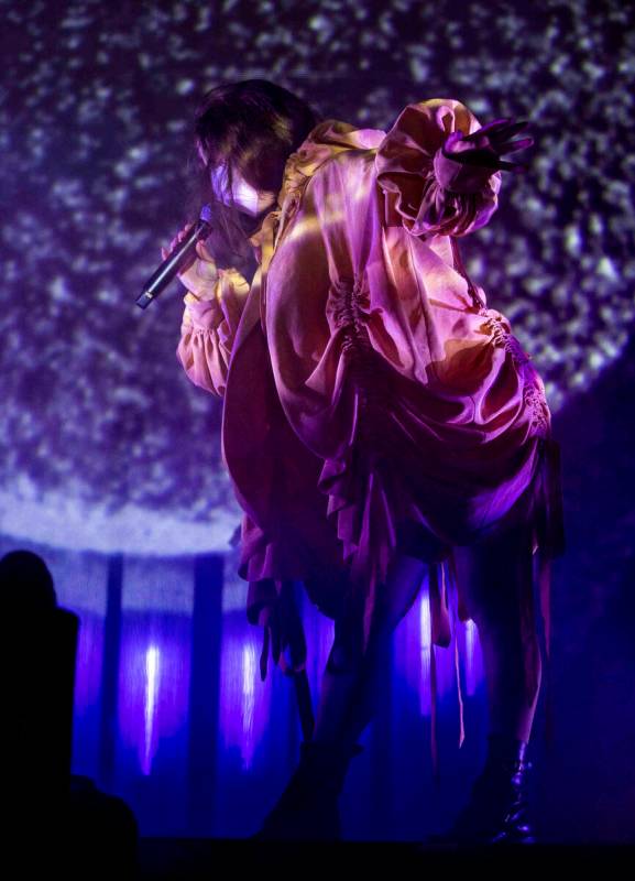 Megan James of Purity Ring performs on the Huntridge Stage during day one of Life is Beautiful ...