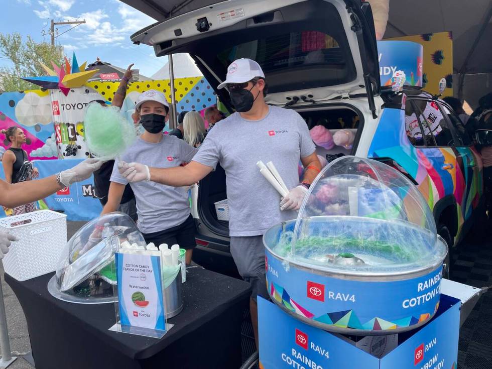 Free cotton candy at Toyota Music Den (Janna Karel/Las Vegas Review-Journal)