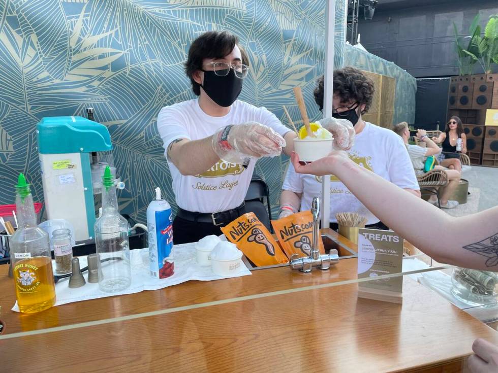 Shaved ice at the Stella Solstice Rhythms (Janna Karel/Las Vegas Review-Journal)