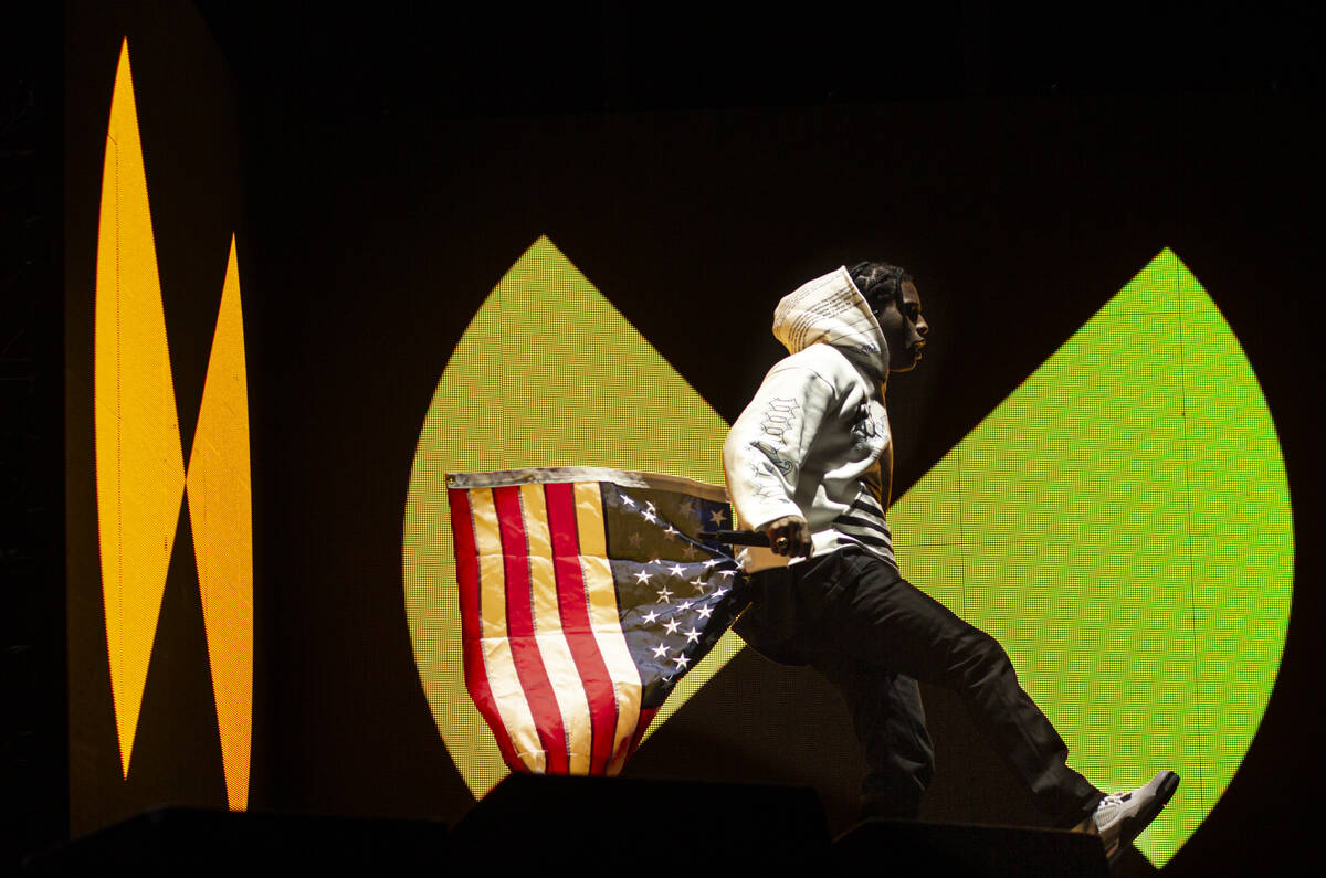 ASAP Rocky performs at the Bacardi stage during the final day of the Life is Beautiful festival ...