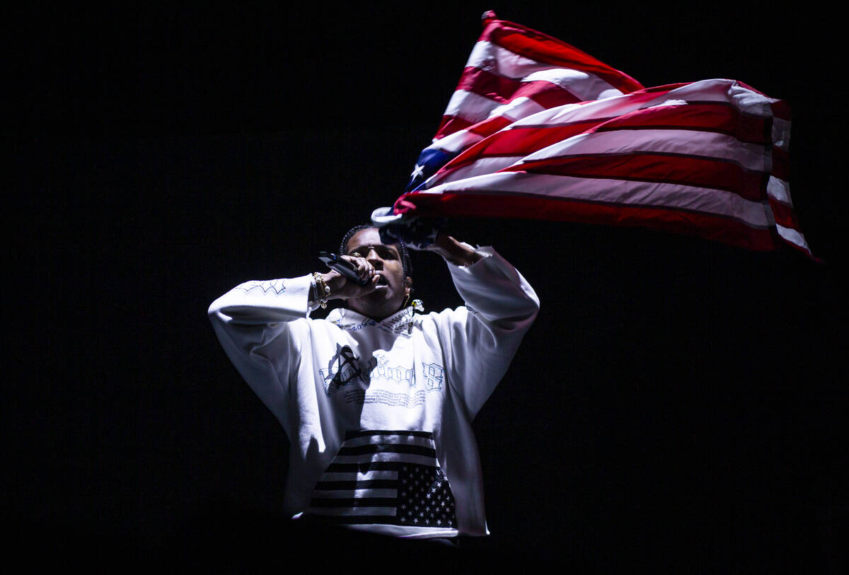 ASAP Rocky performs at the Bacardi stage during the final day of the Life is Beautiful festival ...