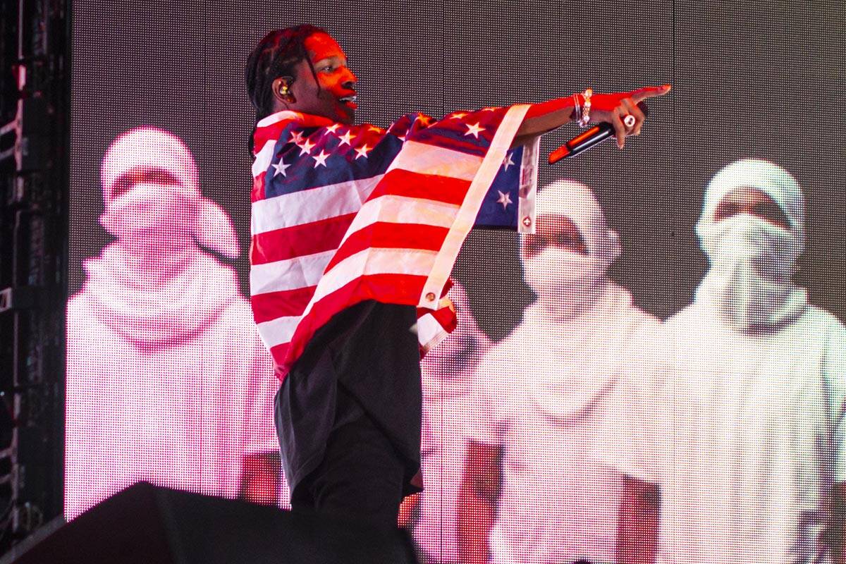 ASAP Rocky performs at the Bacardi stage during the final day of the Life is Beautiful festival ...