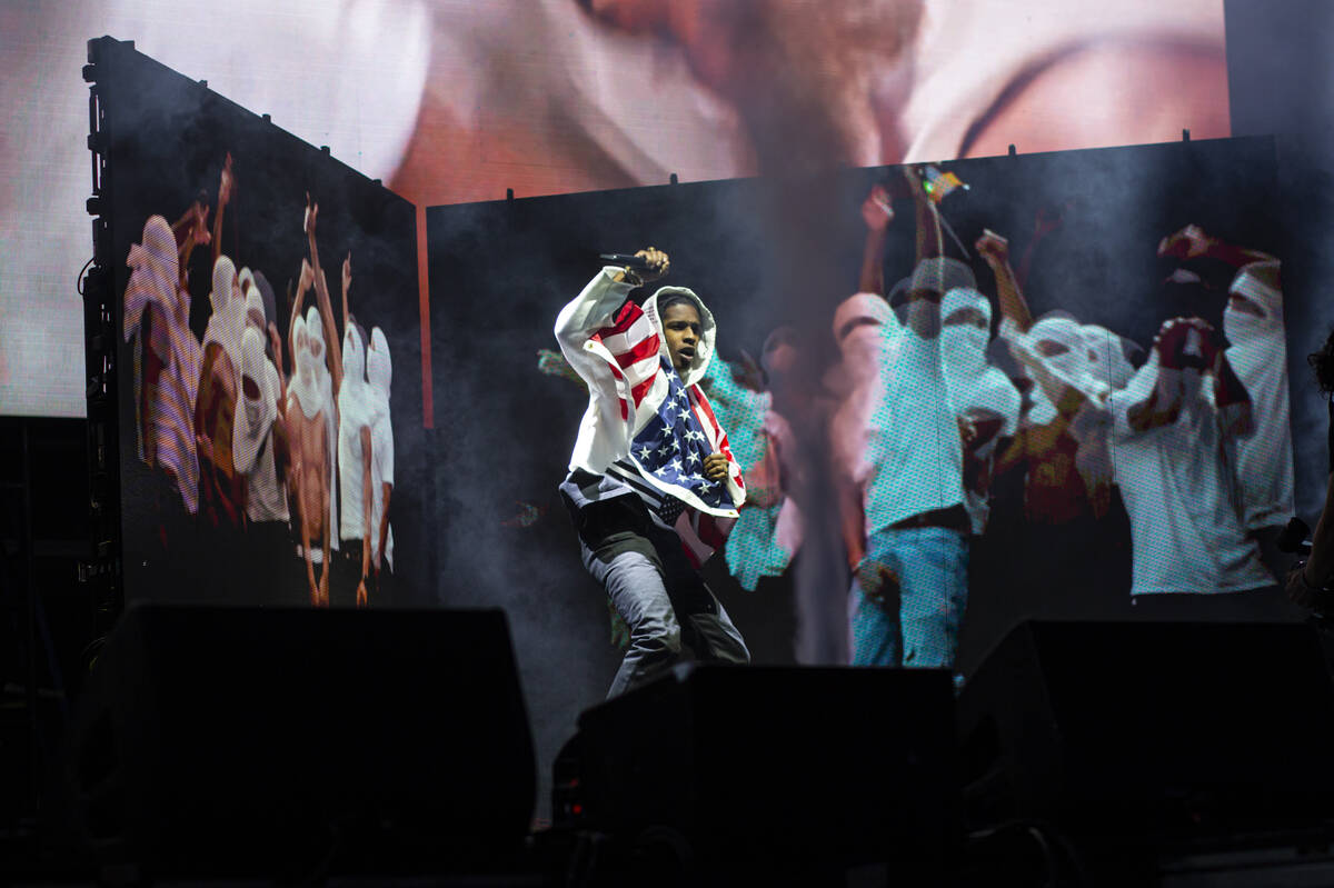 ASAP Rocky performs at the Bacardi stage during the final day of the Life is Beautiful festival ...