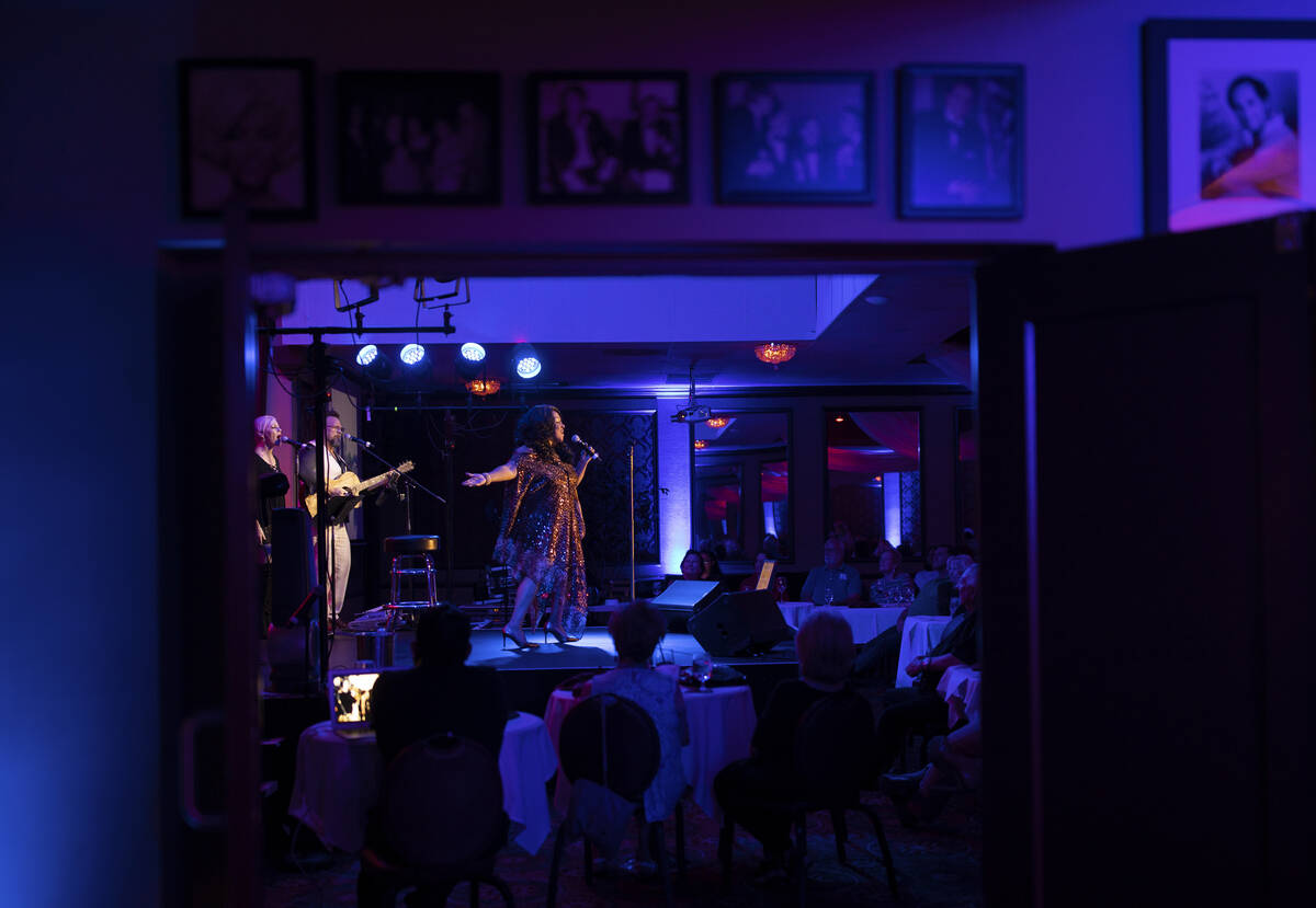 Michelle Johnson, known as “Las Vegas' First Lady of Jazz,” performs at the Itali ...