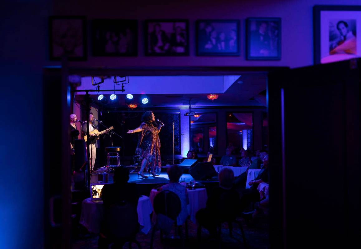 Michelle Johnson, known as “Las Vegas' First Lady of Jazz,” performs at the Itali ...