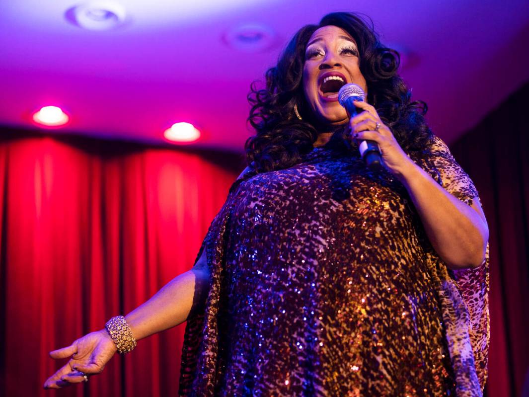 Michelle Johnson, known as “Las Vegas' First Lady of Jazz,” performs at the Itali ...