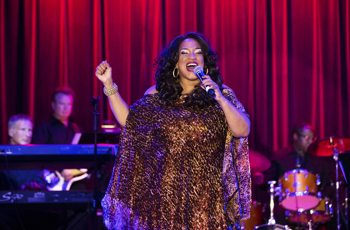 Michelle Johnson, known as “Las Vegas' First Lady of Jazz,” performs at the Itali ...