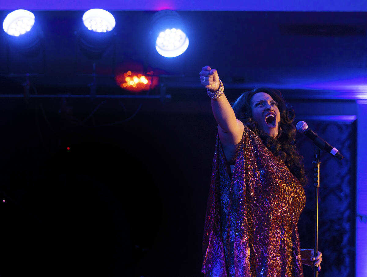 Michelle Johnson, known as “Las Vegas' First Lady of Jazz,” performs at the Itali ...