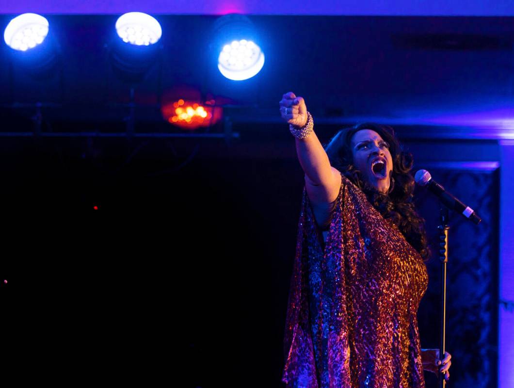 Michelle Johnson, known as “Las Vegas' First Lady of Jazz,” performs at the Itali ...