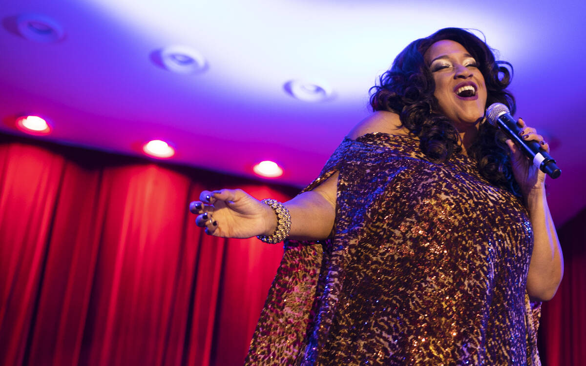 Michelle Johnson, known as “Las Vegas' First Lady of Jazz,” performs at the Itali ...