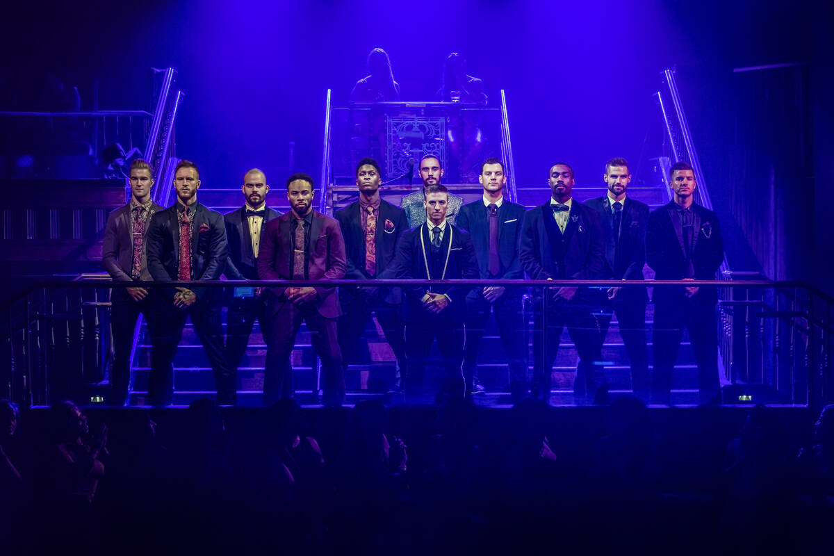 The cast of "Magic Mike Live" at Sahara Las Vegas is shown in a promotional photo. (Jerry Metellus)