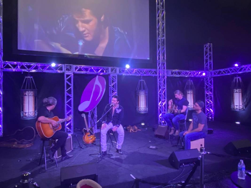 Elvis Lederer, Justin Shandor, Martin Zimmerman and Pepe Jimenez jam during rehearsals for "Elv ...