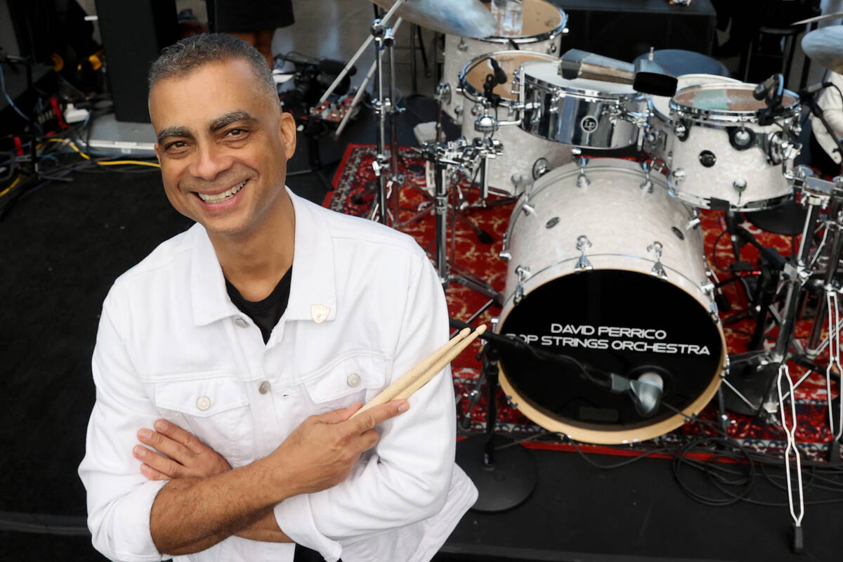 Drummer Pepe Jimenez of the David Perrico Raiders House Band before the Raiders take on the Mia ...