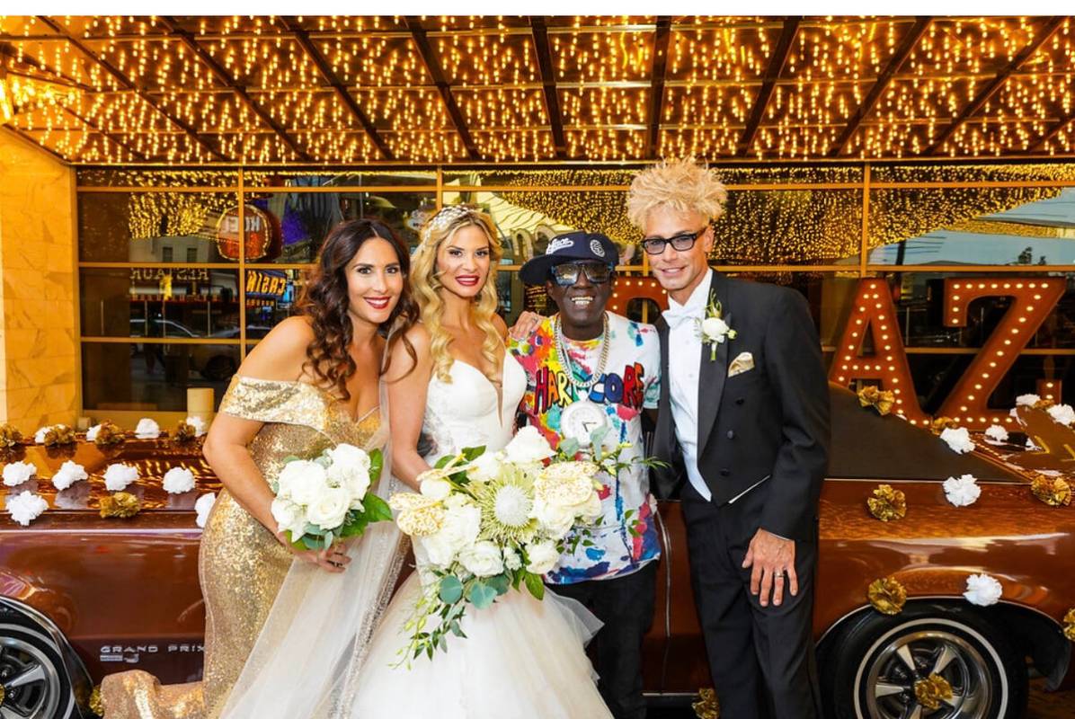 Alexandra Flahive, left, Dani Elizabeth, Flavor Flav and Murray Sawchuck are shown at the Sawch ...