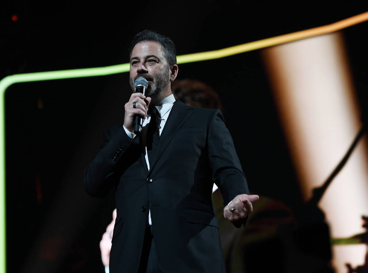 Jimmy Kimmel is shown at "The Event," a benefit concert for the Shaq Foundation at MGM Grand Ga ...
