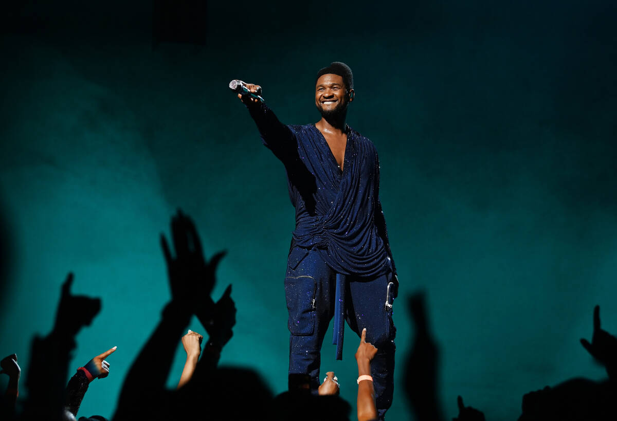 Usher performs at the grand opening of “Usher: The Las Vegas Residency” at The Colosseum at ...