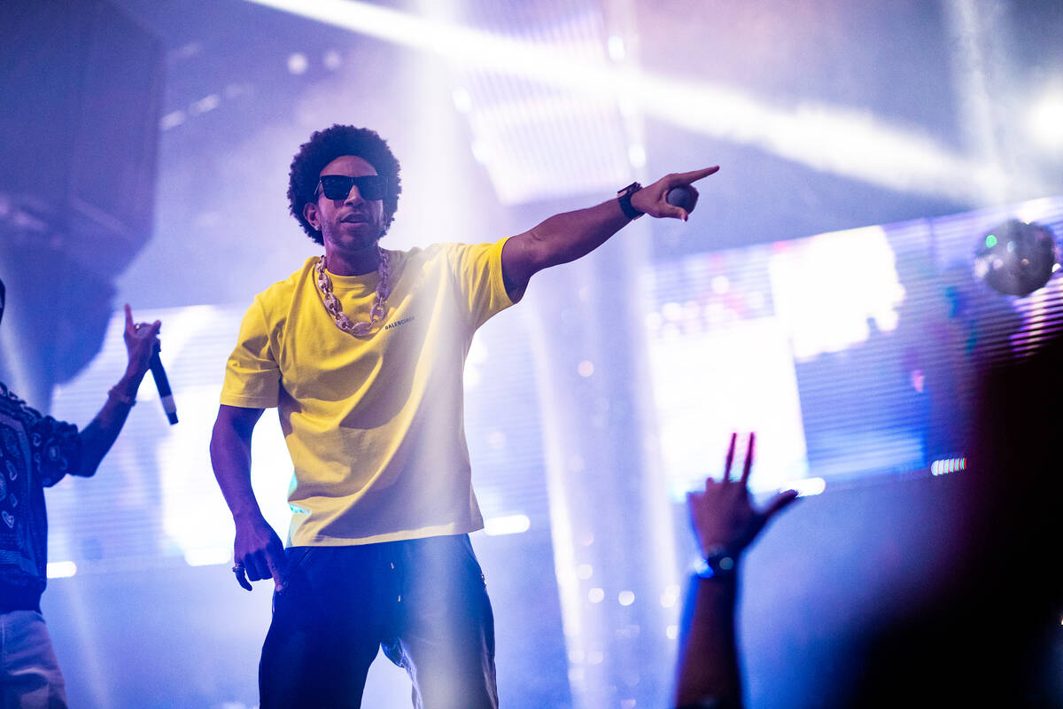 Ludacris is shown during his return to Drai's Nighclub on Saturday, Oct. 9, 2021. (Mike Kirschbaum)