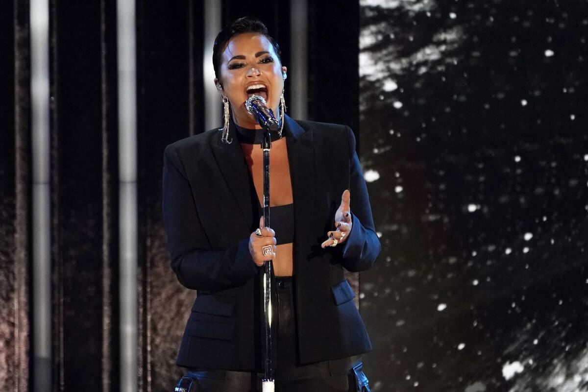 Demi Lovato performs during the 2021 Global Citizen Live event, Saturday, Sept. 25, 2021, at th ...