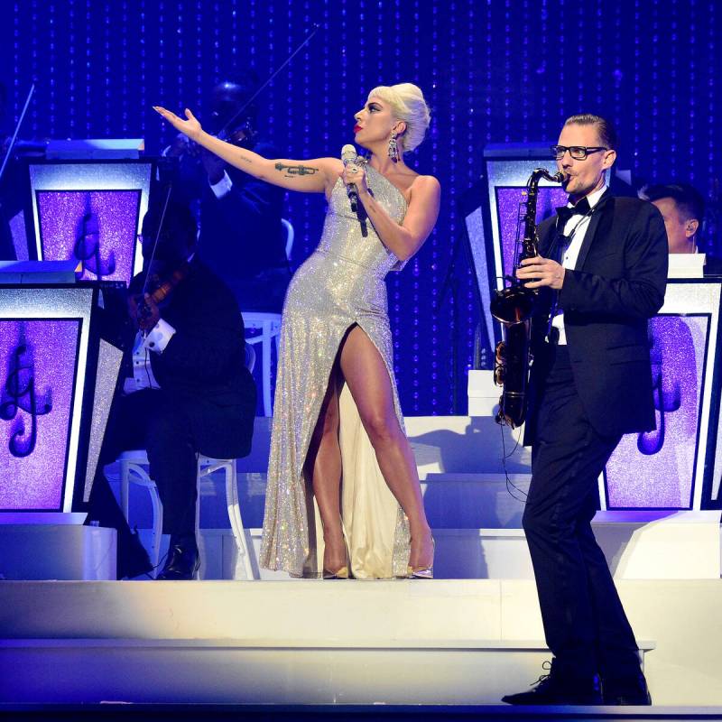 Lady Gaga performs with Steve Kortyka during her 'JAZZ & PIANO' residency at Park Theater at Pa ...
