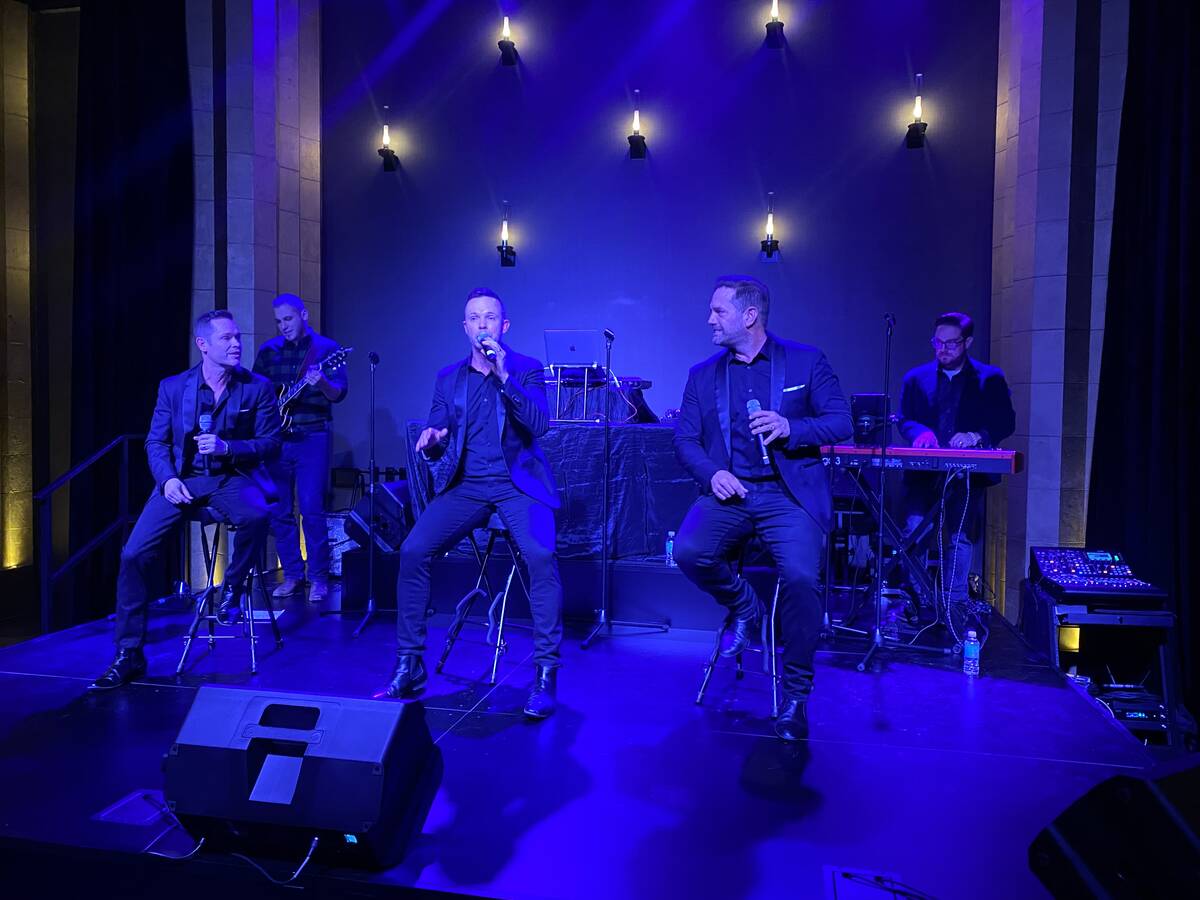 Members of Human Nature, from left, Michael Tierney, Andrew Tierney and Toby Allen are shown du ...