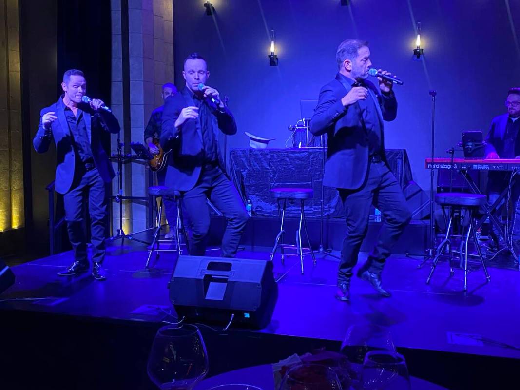 Members of Human Nature, from left, Michael Tierney, Andrew Tierney and Toby Allen are shown du ...