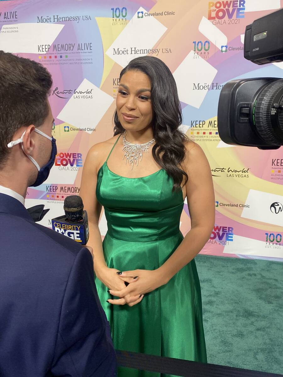 Recording star Jordin Sparks is shown on the red carpet of the 25th Keep Memory Alive Power of ...