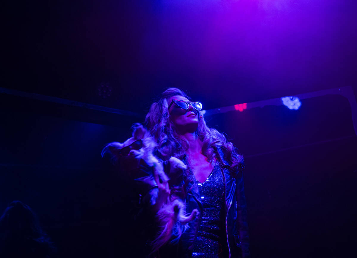 Gypsy Wood performs with her dog, Marcello, during a media preview of ҈ot TrashӠat ...