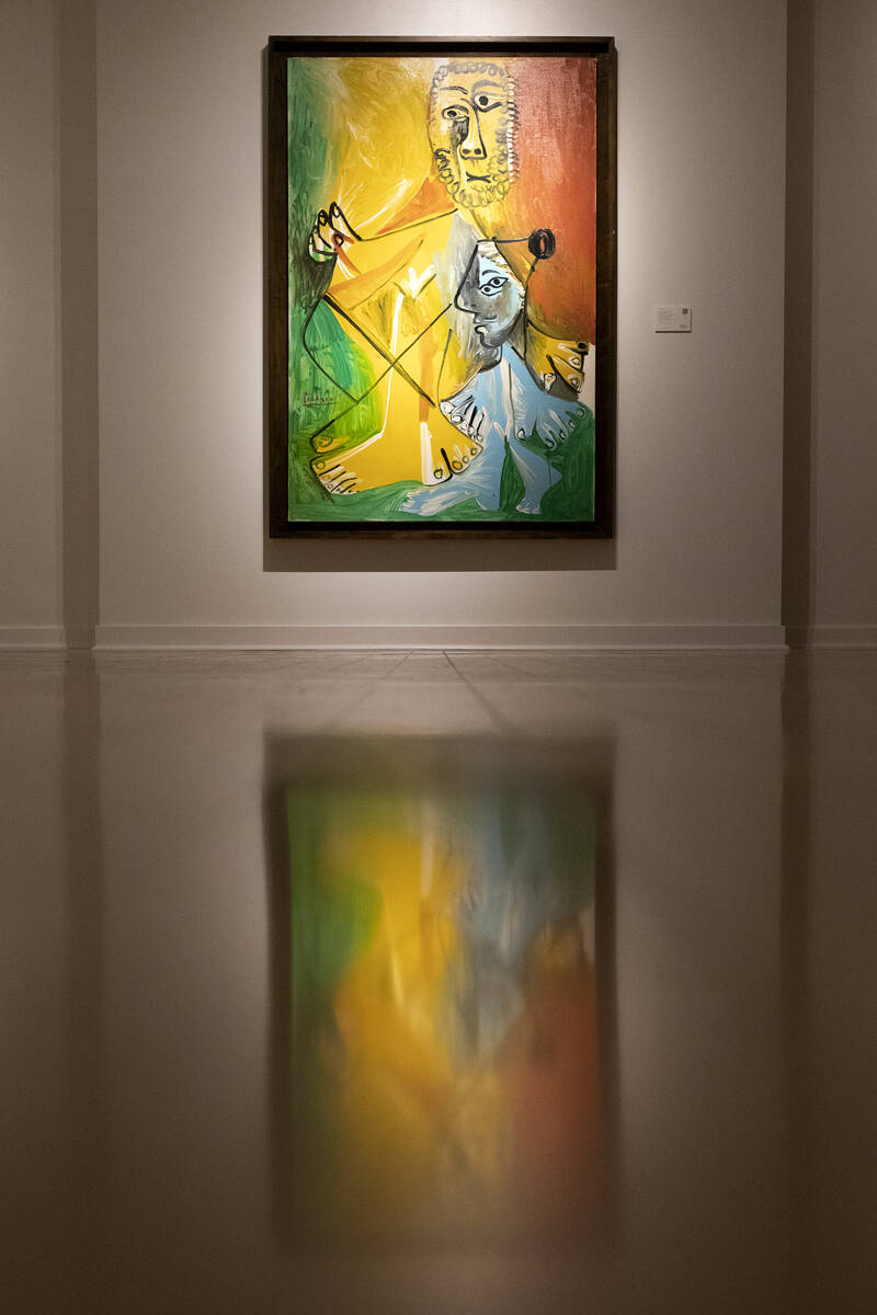 Pablo Picasso's "Homme et enfant" is on display at the Bellagio Gallery of Fine Art on Friday, ...