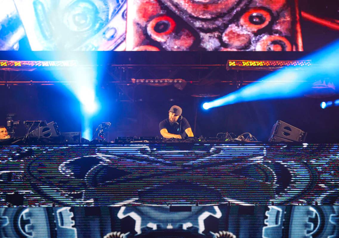 Excision performs at the Circuit Grounds stage during the first day of the Electric Daisy Carni ...