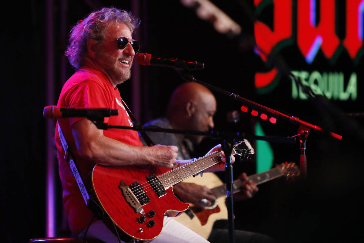 Sammy Hagar, left, and Vic Johnson perform during Sammy Hagar & The Circle concert at The S ...