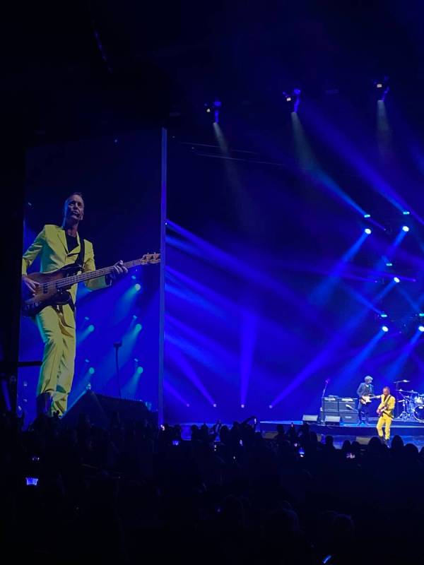 Sting performs during the premiere of "My Songs," his residency show at the Colosseum at Caesar ...