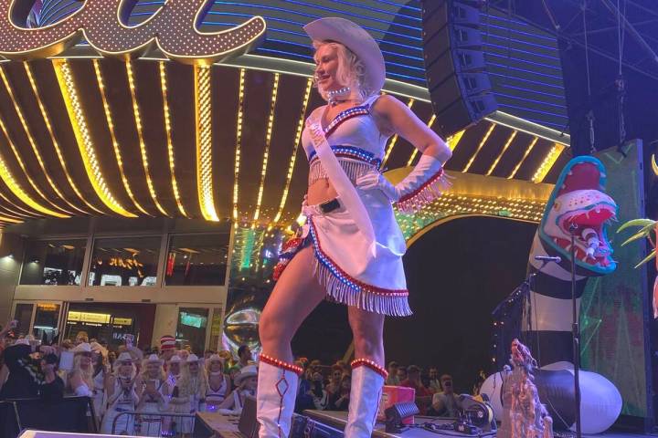Mistianna Lund won the Circa Vegas Vickie costume contest and $10,000 on Halloween 2021. (John ...