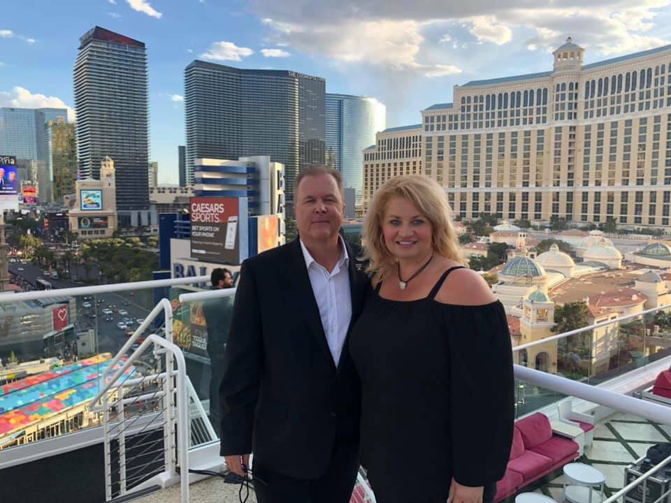 John Tournour, aka J.T. The Brick, is shown with his wife, Julie, at Drai's at the Cromwell in ...